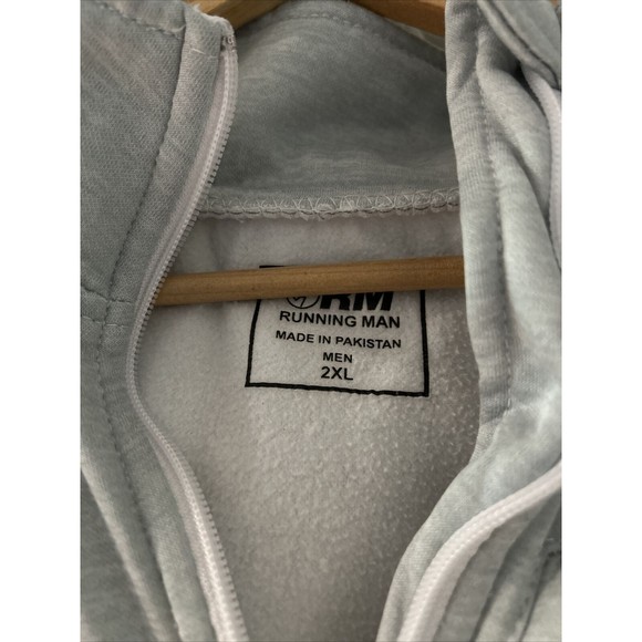 America’s Turkey Trot Thanksgiving Hoodie Men’s Gray Full Zip 2XL Running Man - Picture 2 of 11